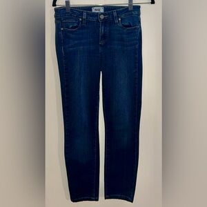 PAIGE Dark Blue Straight Leg Jeans